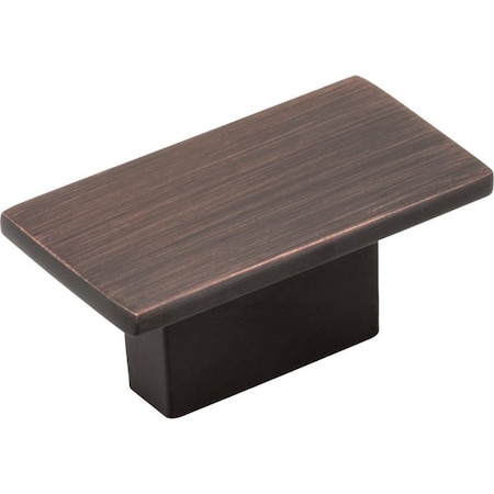 Jeffrey Alexander 1-9/16" Overall Length Brushed Oil Rubbed Bronze Rectangle Mirada Cabinet Knob 81021DBAC